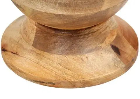 Masă laterală rotundă, 43 x 43 x 66 cm, lemn masiv de mango - 4/5