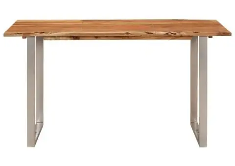 Masă de bucătărie, 140 x 70 x 76 cm, lemn masiv de acacia - 4/5