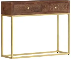 Masă consolă, 90 x 30 x 75 cm, lemn masiv de mango