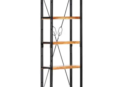 Bibliotecă cu 5 rafturi, 60 x 30 x 180 cm, lemn masiv de acacia - 1/5