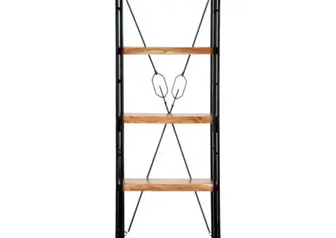 Bibliotecă cu 5 rafturi, 60 x 30 x 180 cm, lemn masiv de acacia - 2/5