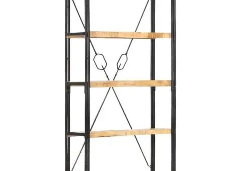 Bibliotecă cu 5 rafturi, 90 x 30 x 180 cm, lemn masiv de mango - 1/5