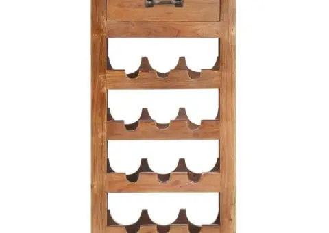 Dulap sticle de vin, 40x30x80 cm, lemn masiv de acacia - 2/5