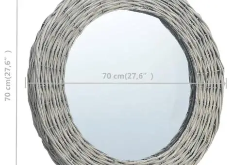 Oglindă, 70 cm, răchită - 4/4