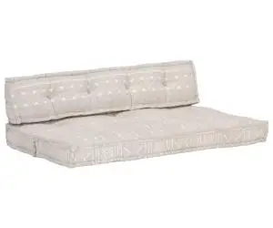 Pernă pentru canapea din paleți, maro deschis, textil, petice