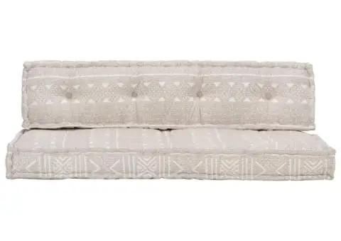 Pernă pentru canapea din paleți, maro deschis, textil, petice - 2/5