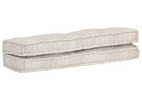 Pernă pentru canapea din paleți, maro deschis, textil, petice - 4/5