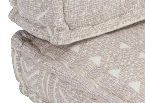 Pernă pentru canapea din paleți, maro deschis, textil, petice - 5/5