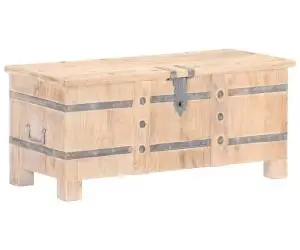 Cufăr, 90 x 40 x 40 cm, lemn masiv de acacia