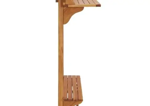 Masă de bar pentru balcon, 90x37x122,5 cm, lemn masiv de acacia - 4/5
