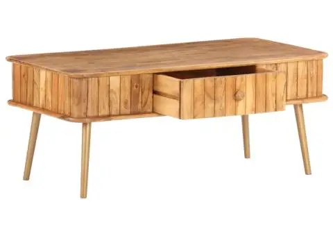 Măsuță de cafea, 100x50x40 cm, lemn masiv de acacia - 2/5