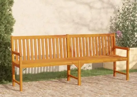 Bancă de grădină, 219 cm, lemn masiv de acacia - 1/5