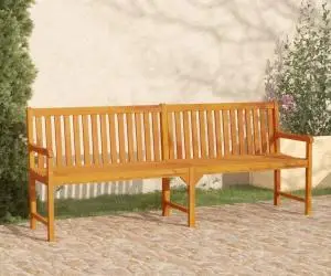 Bancă de grădină, 219 cm, lemn masiv de acacia