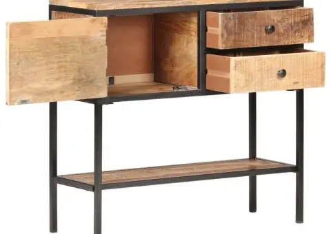 Servantă, 85 x 30 x 80 cm, lemn de mango nefinisat - 2/5