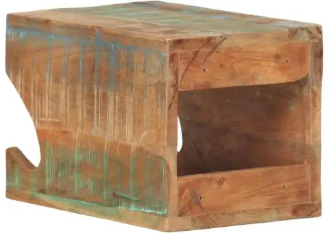 Suport bicicletă de perete, 35 x 25 x 25 cm lemn masiv reciclat - 4/5