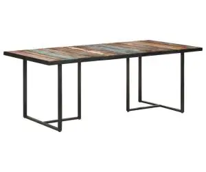 Masă de bucătărie, 200 cm, lemn masiv reciclat