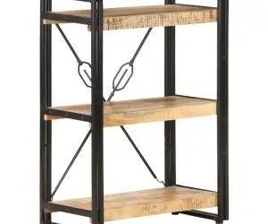 Bibliotecă cu 3 niveluri, 60x30x80 cm, lemn masiv de mango