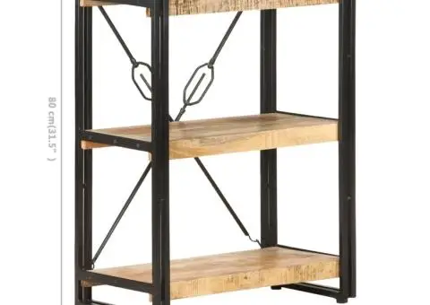 Bibliotecă cu 3 niveluri, 60x30x80 cm, lemn masiv de mango - 5/5