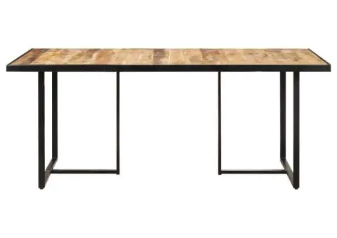 Masă de bucătărie, 160 cm, lemn de mango nefinisat - 2/5