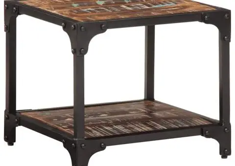 Măsuță de cafea, 40 x 40 x 36, lemn masiv de reciclat - 2/5