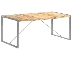 Masă de bucătărie, 180x90x75 cm, lemn masiv de mango nefinisat