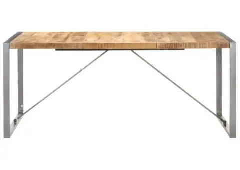 Masă de bucătărie, 180x90x75 cm, lemn masiv de mango nefinisat - 2/5