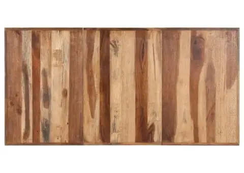 Masă de bucătărie, 160x80x75 cm, lemn masiv cu finisaj miere - 4/5