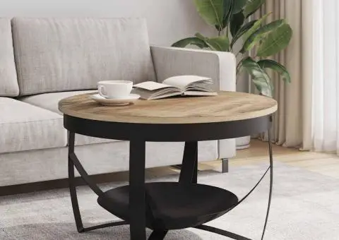 Măsuță de cafea, Ø68x43 cm, lemn de mango nefinisat - 2/5