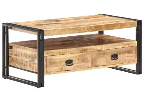 Măsuță de cafea, 100x55x45 cm, lemn masiv de mango nefinisat - 1/5