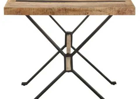 Masă de bucătărie, 160 x 80 x 76 cm, lemn de mango nefinisat - 3/5