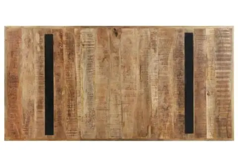 Masă de bucătărie, 160 x 80 x 76 cm, lemn de mango nefinisat - 4/5