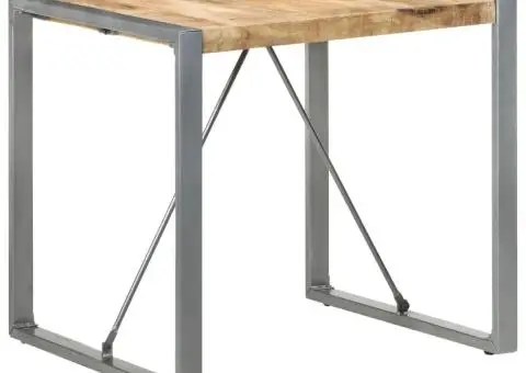 Masă de bucătărie, 80 x 80 x 75 cm, lemn de mango nefinisat - 1/5