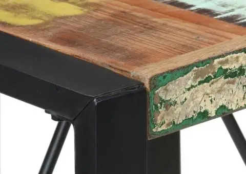 Masă de bucătărie, 80x80x75 cm, lemn masiv reciclat - 4/5