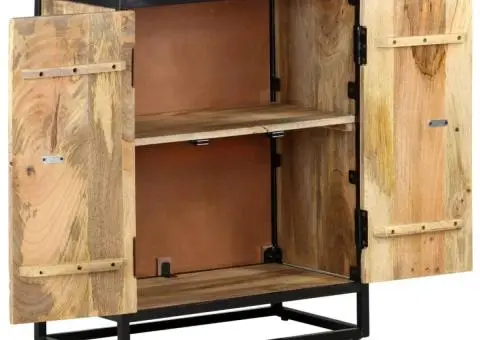 Servantă sculptată manual, 60x35x75 cm, lemn masiv de mango - 2/5