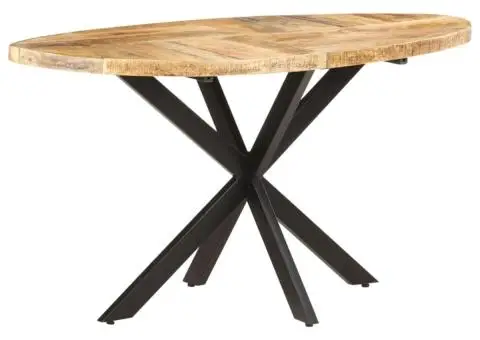 Masă de bucătărie, 140x80x75 cm, lemn masiv de mango - 1/5