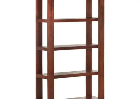 Bibliotecă, maro miere, 85 x 30 x 166 cm, lemn masiv de acacia - 1/5