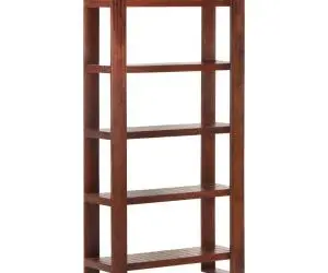 Bibliotecă, maro miere, 85 x 30 x 166 cm, lemn masiv de acacia