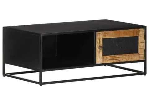 Măsuță de cafea, 90x50x35 cm, lemn de mango nefinisat - 1/5