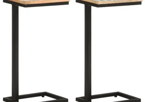 Mese laterale, 2 buc., 31,5x24,5x64,5 cm, lemn masiv reciclat - 1/5