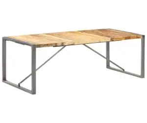 Masă de bucătărie, 220x100x75 cm, lemn masiv de mango nefinisat