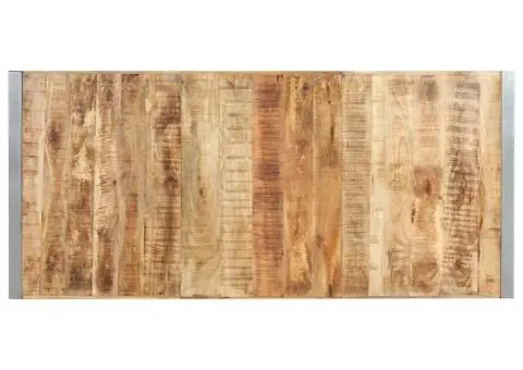 Masă de bucătărie, 220x100x75 cm, lemn masiv de mango nefinisat - 4/5