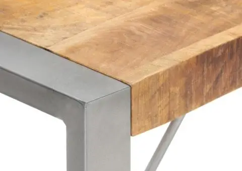 Masă de bucătărie, 220x100x75 cm, lemn masiv de mango nefinisat - 5/5