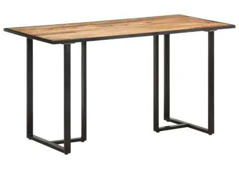 Masă de bucătărie, 140 cm, lemn de mango brut - 1/5