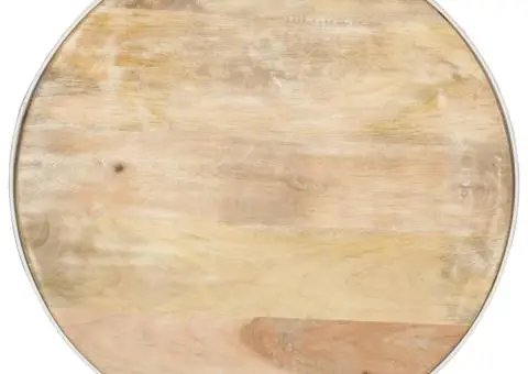 Măsuță de cafea, alb, 68 x 68 x 36 cm, lemn masiv de mango - 3/5