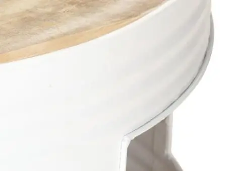 Măsuță de cafea, alb, 68 x 68 x 36 cm, lemn masiv de mango - 5/5