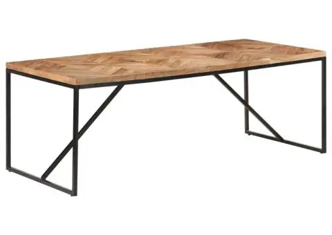 Masă de bucătărie, 200x90x76 cm, lemn masiv acacia & mango - 1/5