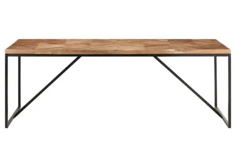 Masă de bucătărie, 200x90x76 cm, lemn masiv acacia & mango - 3/5