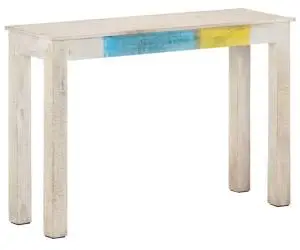 Masă consolă, 115x35x77 cm, lemn de mango nefinisat