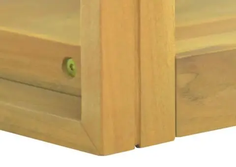 Dulap de baie suspendat, 90x45x35 cm, lemn masiv de tec - 5/5