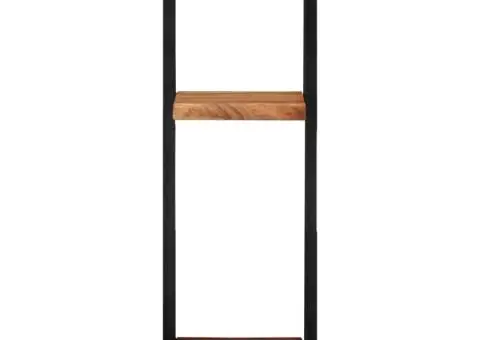 Rafturi de perete 2 buc. 25x25x75 cm lemn masiv acacia/oțel - 3/5